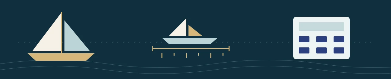 Havnepriser på Sjælland – illustration af sejlbåde, bådmål og prisberegning